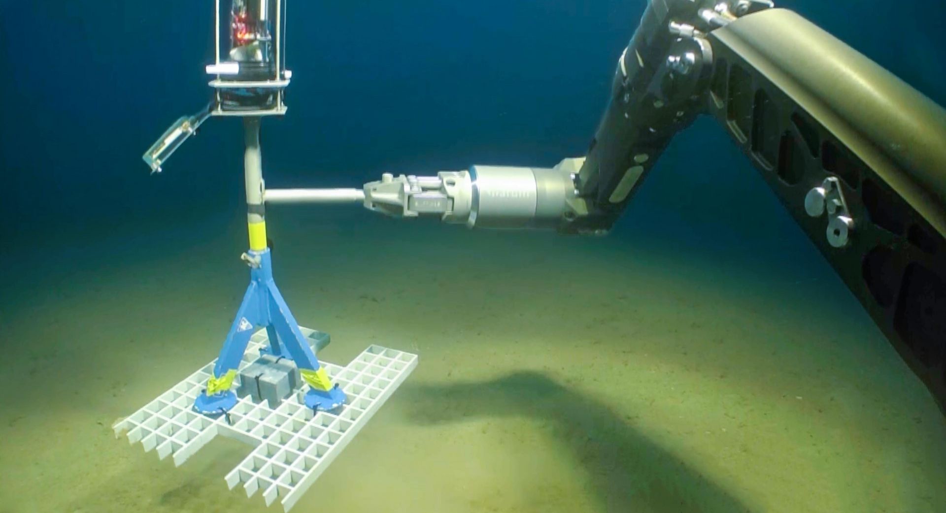 A deep-sea robot on the ocean floor