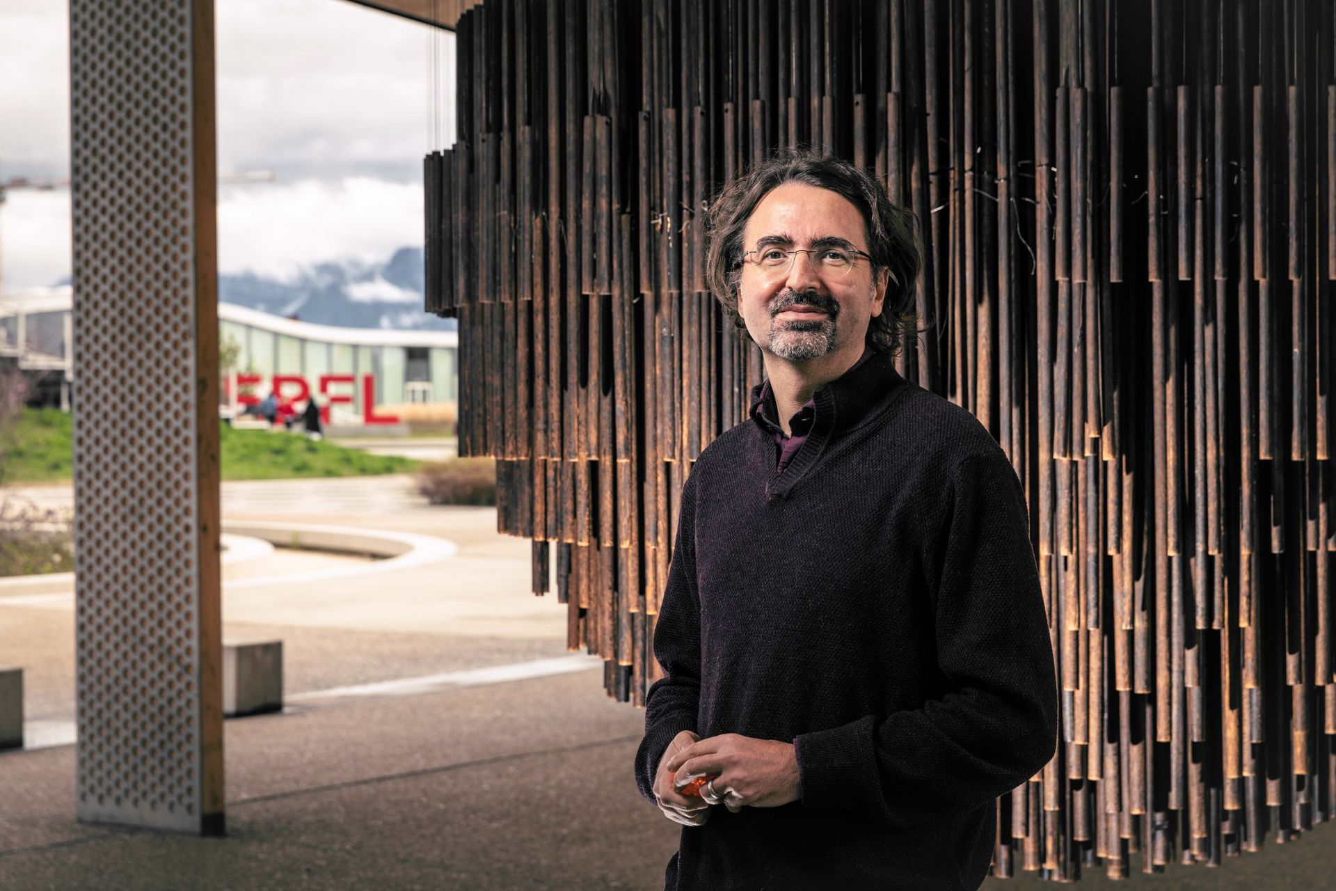 Project leader Francesco Stellacci on campus at the École polytechnique fédérale de Lausanne (EPFL)