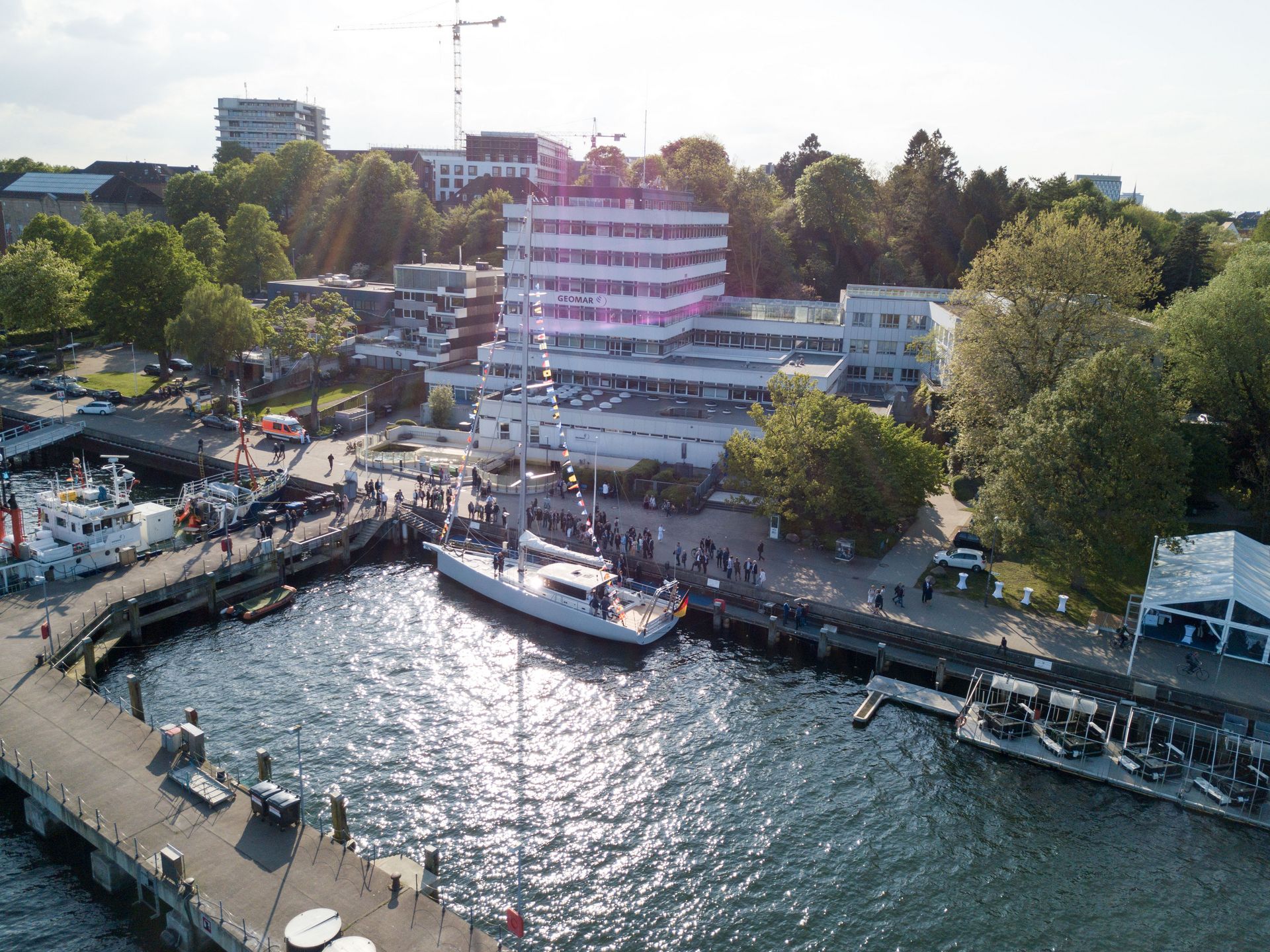 Photo of the sea trial of the cleanest research ship