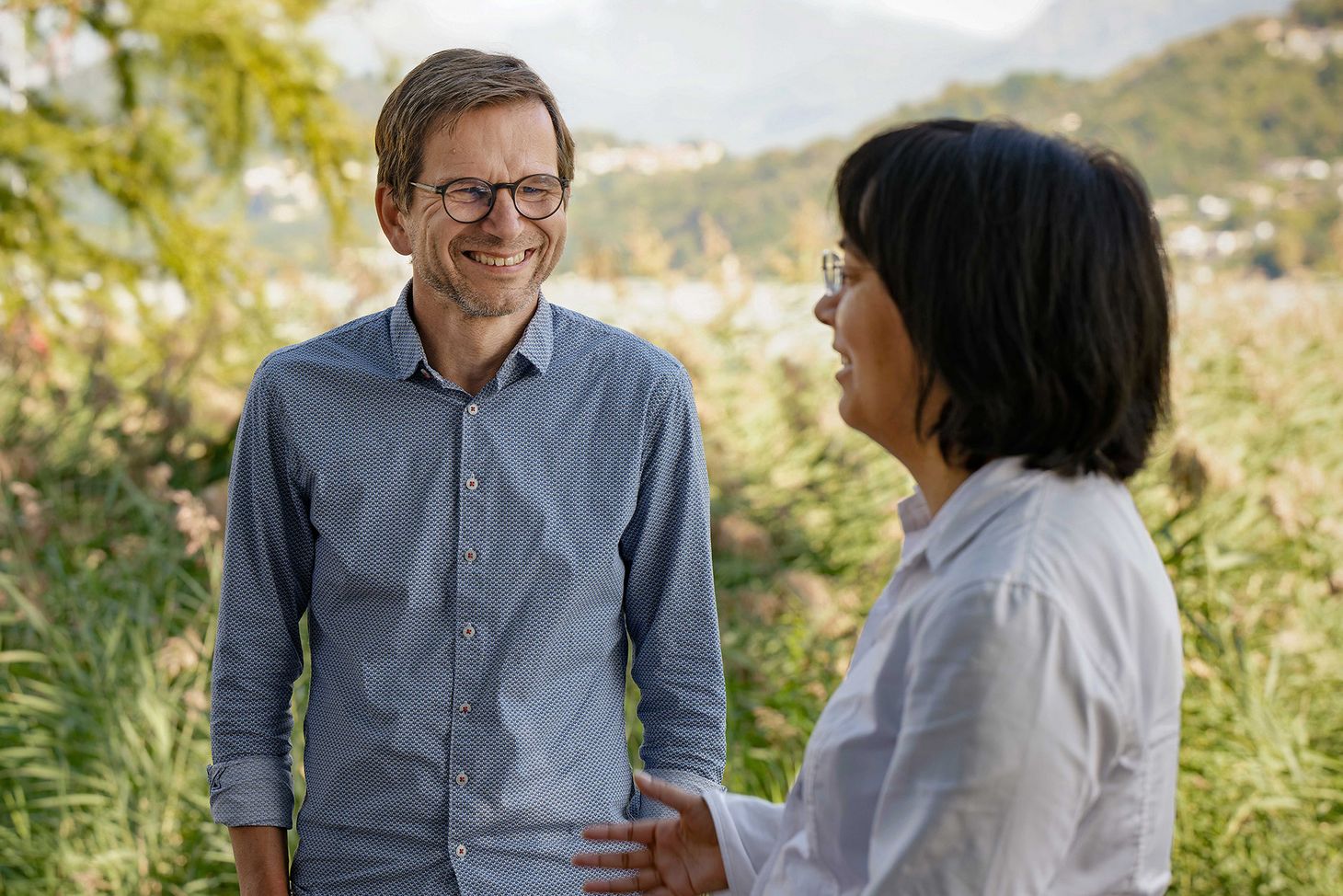 Summer academy leaders Rolf Wüstenhagen and Sonia Seneviratne 