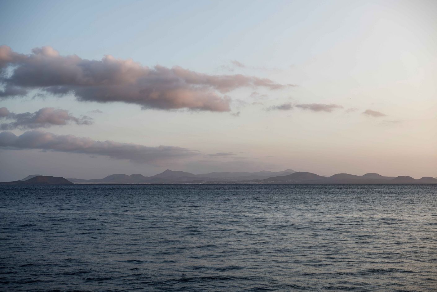 Atlantic Ocean with Lanzarote in sight